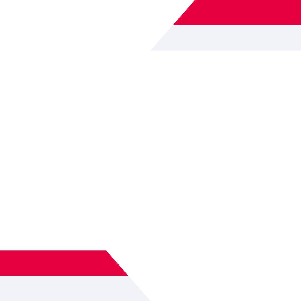 INDONESIA FLAG BANNER ELEMENT RED AND WHITE COLOR vector
