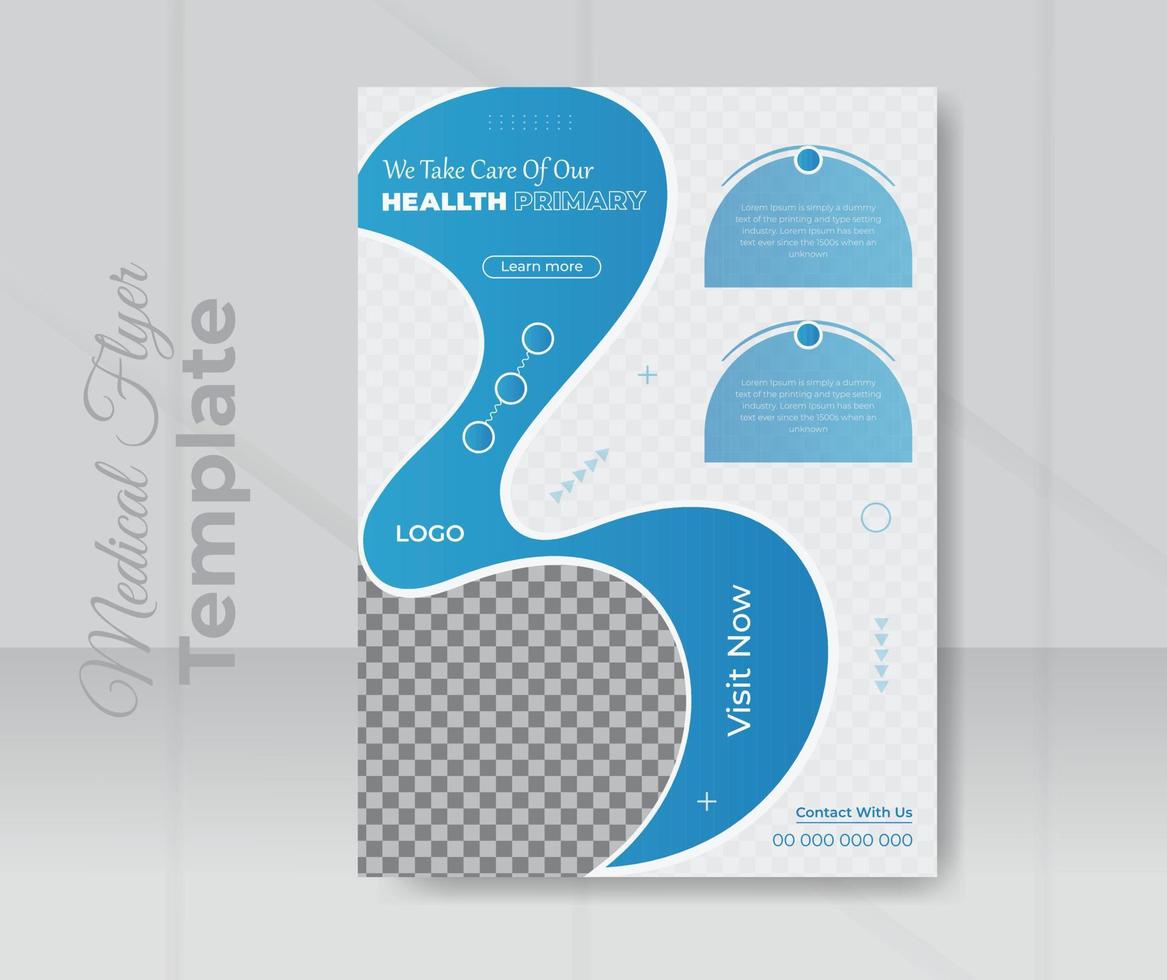 Modern Medical Flyer Template Healthcare business flyer Template a4 poster design layout layout vector