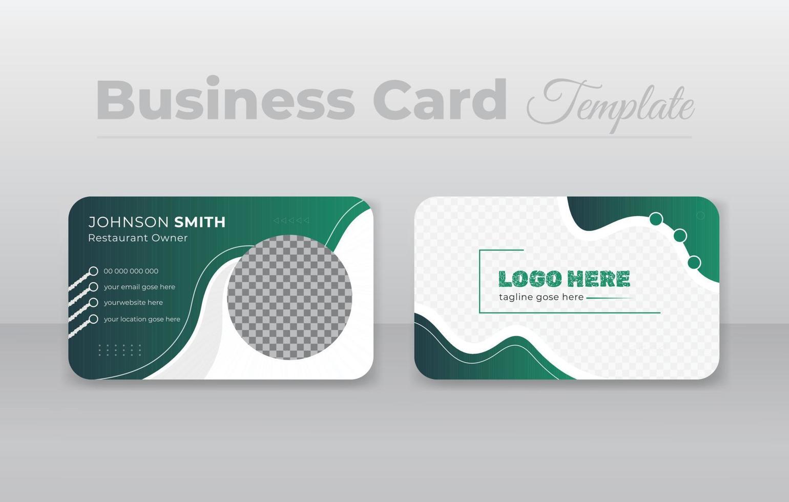 Restaurant business card template design vector