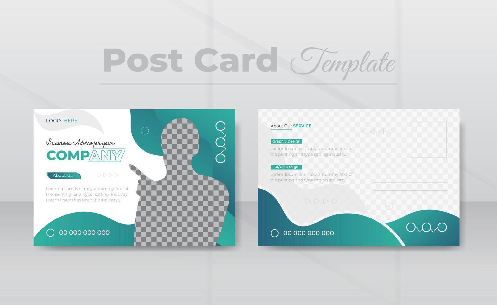 Corporate business postcard template amazing and modern postcard layout design vector