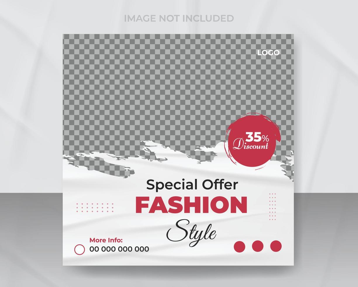 Fashion sale social media template banner blog fashion sale promotion. fully editable timeline cover square post frame puzzle organic sale poster background vector