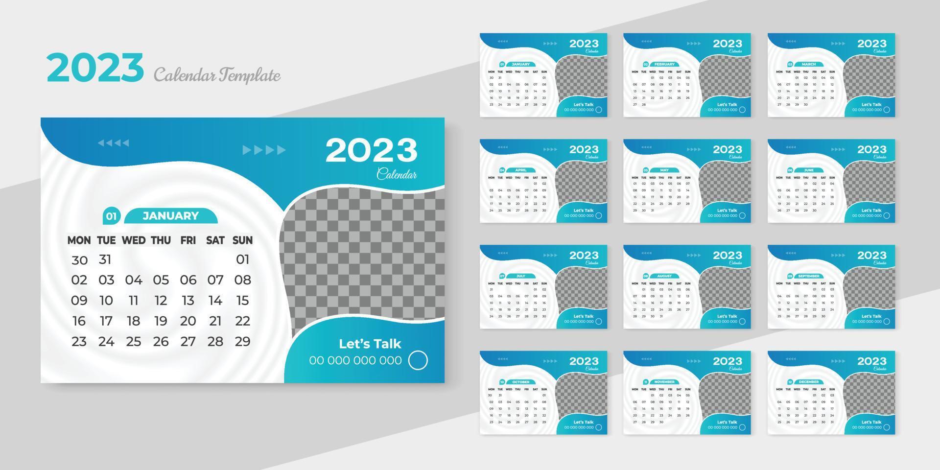 contento nuevo año médico calendario 2023 escritorio calendario diseño, 2023 año, Estados Unidos bandera antecedentes concepto, pared calendario, anuncio publicitario, impresión, negocio corporativo modelo diseño vector