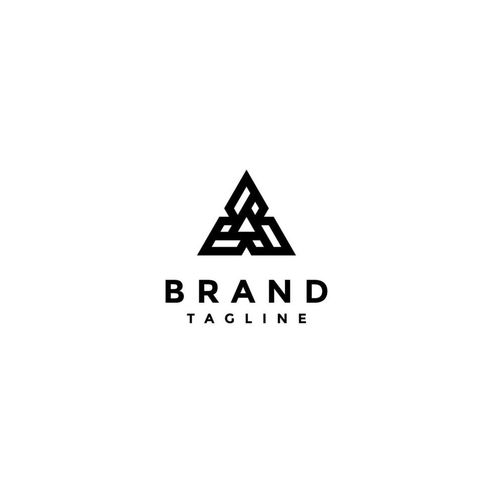 Minimalist Initial BBB Logo Design. Three Letter B Spinning To Form A Triangle Symbol Logo Design. vector