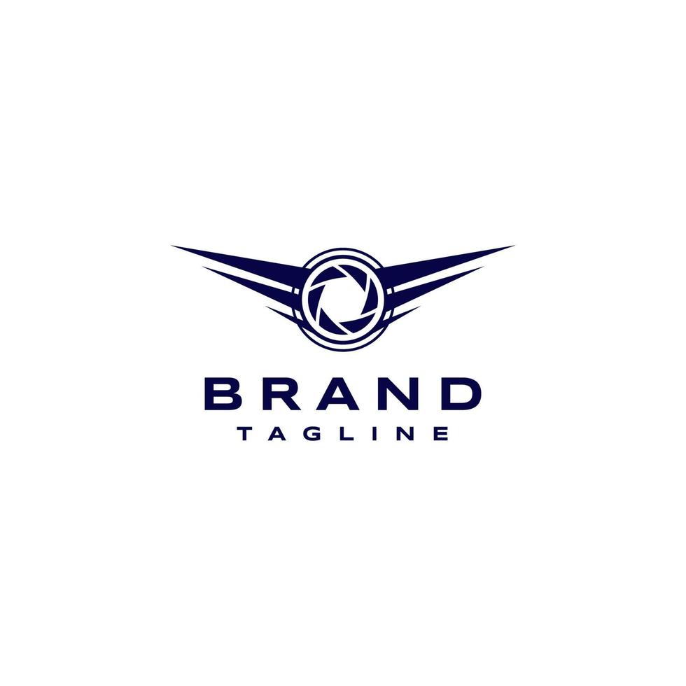 modern and professional drone logo for your business or hobby project. Shutter Icons Equipped With Wings On Both Sides Logo Design For Your Air Photography Business. vector