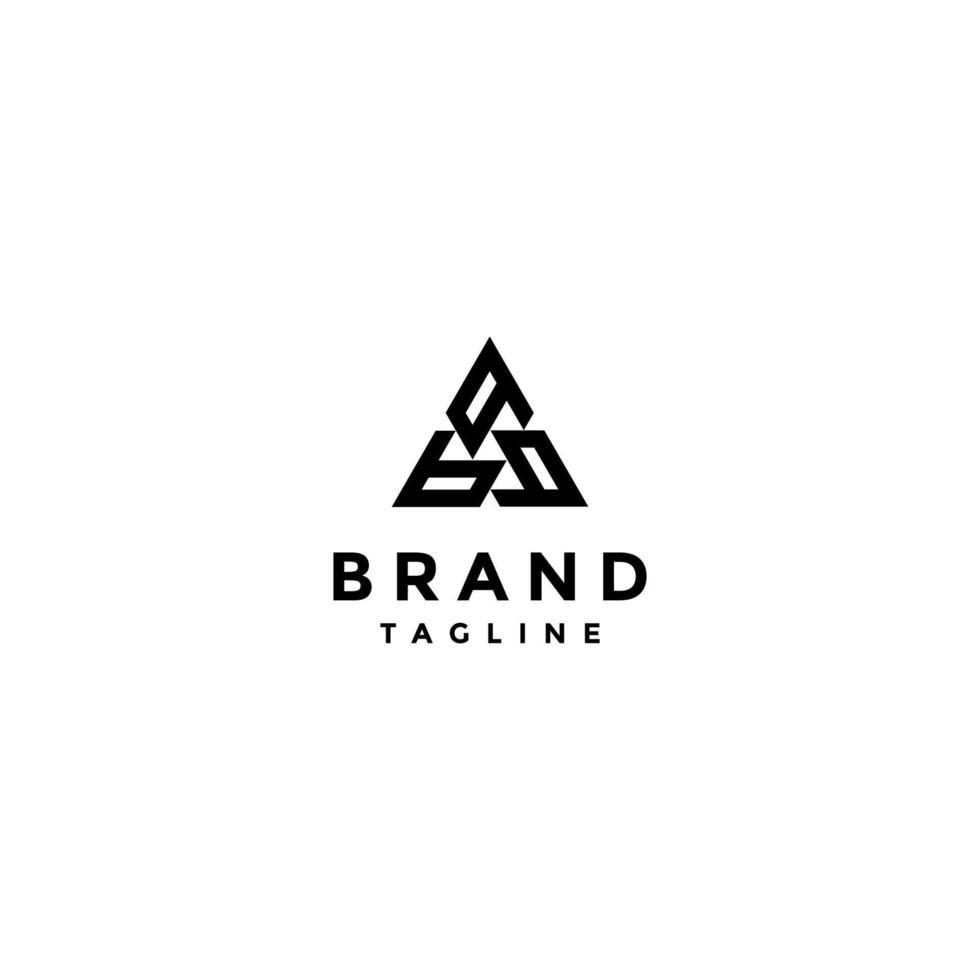 Minimalist Triple Letter B Logo Design. Three Letter B Logo Design. vector