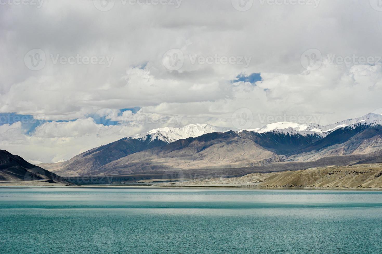 Baisha Lake in Bulunkou Reservoir, Pamir Plateau, Xinjiang photo