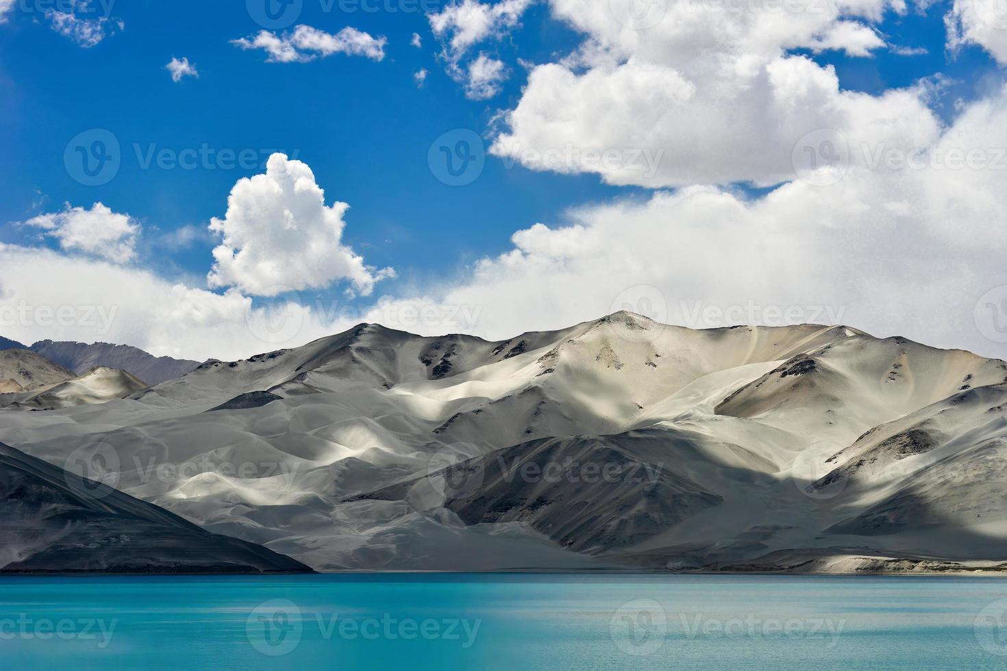 Baisha Lake in Bulunkou Reservoir, Pamir Plateau, Xinjiang photo