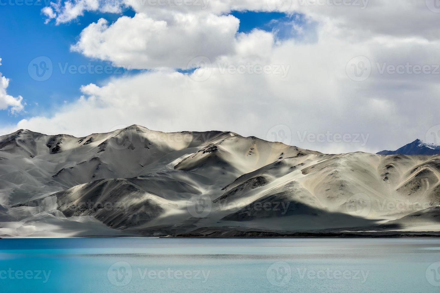 Baisha Lake in Bulunkou Reservoir, Pamir Plateau, Xinjiang photo