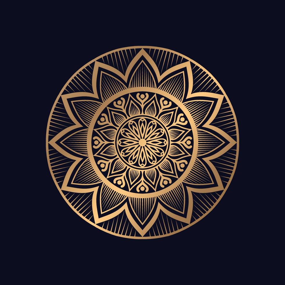 dorado mandala antecedentes diseño gratis vector