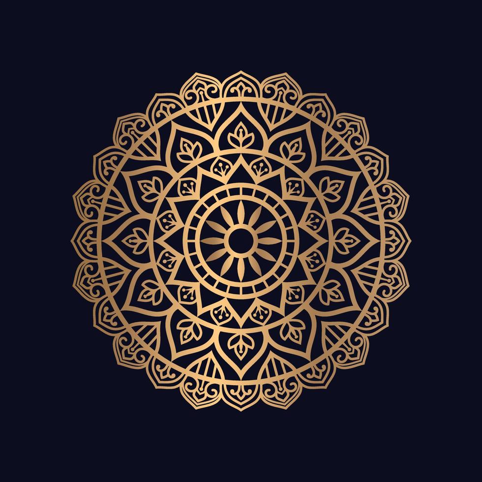 luxury ornamental mandala background design in golden vector