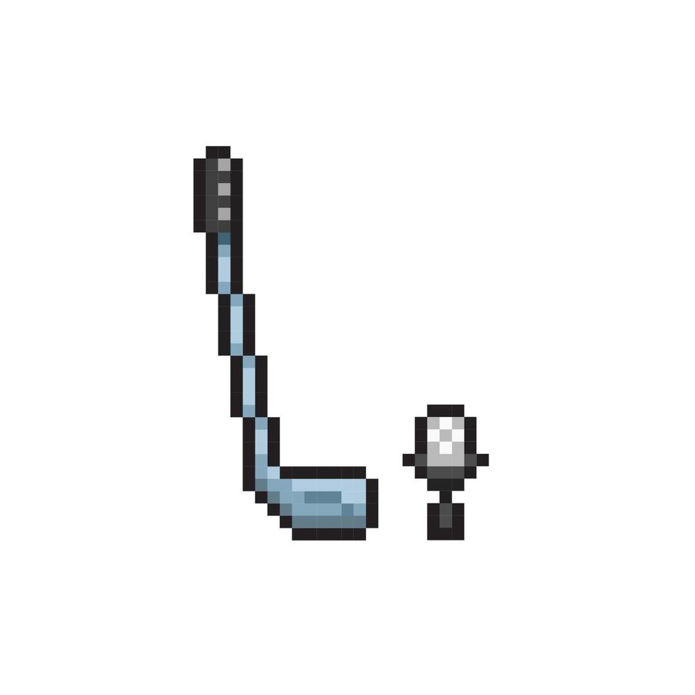 golf tool in pixel art style vector