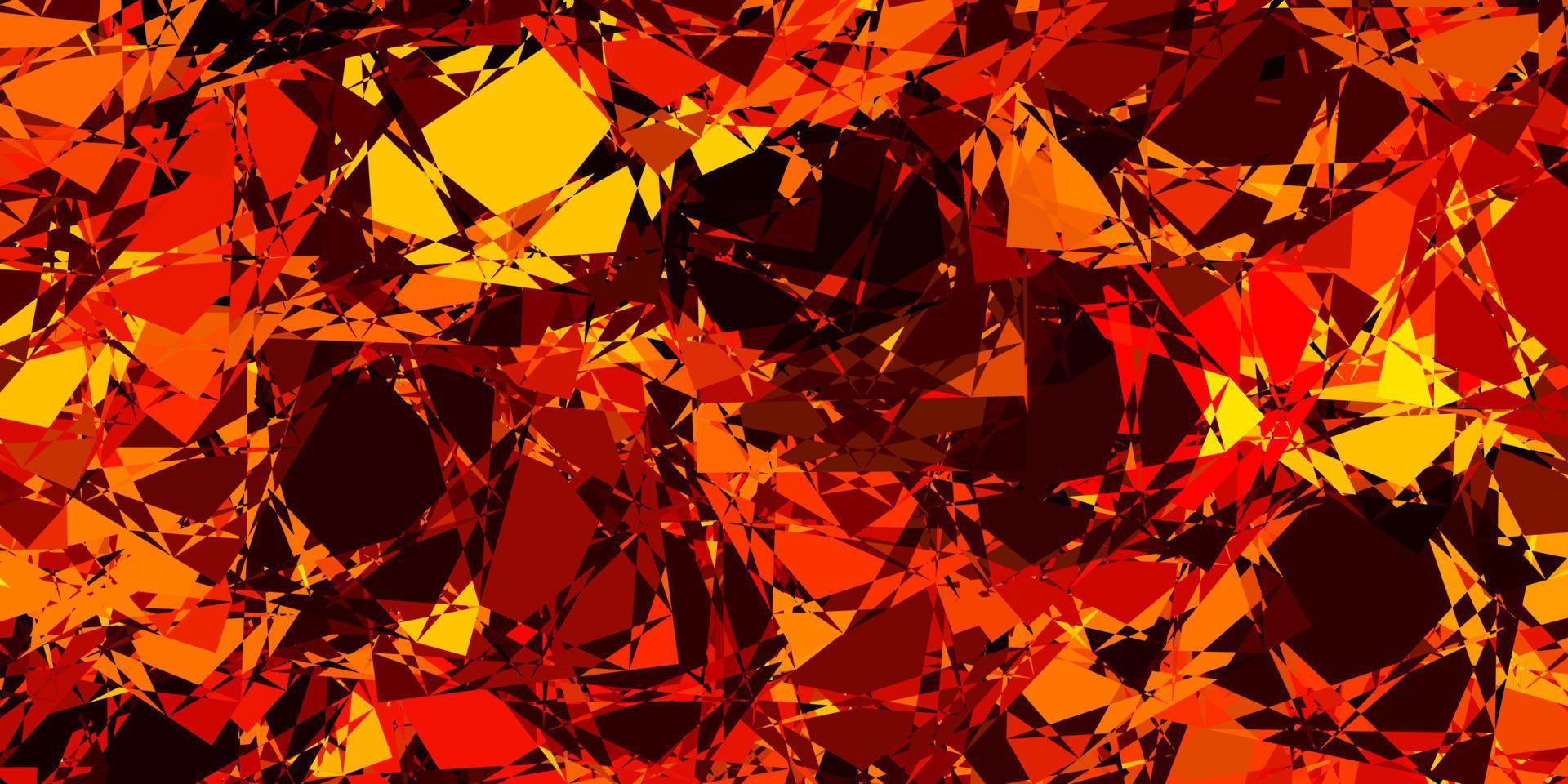 Dark Orange vector pattern with polygonal shapes.
