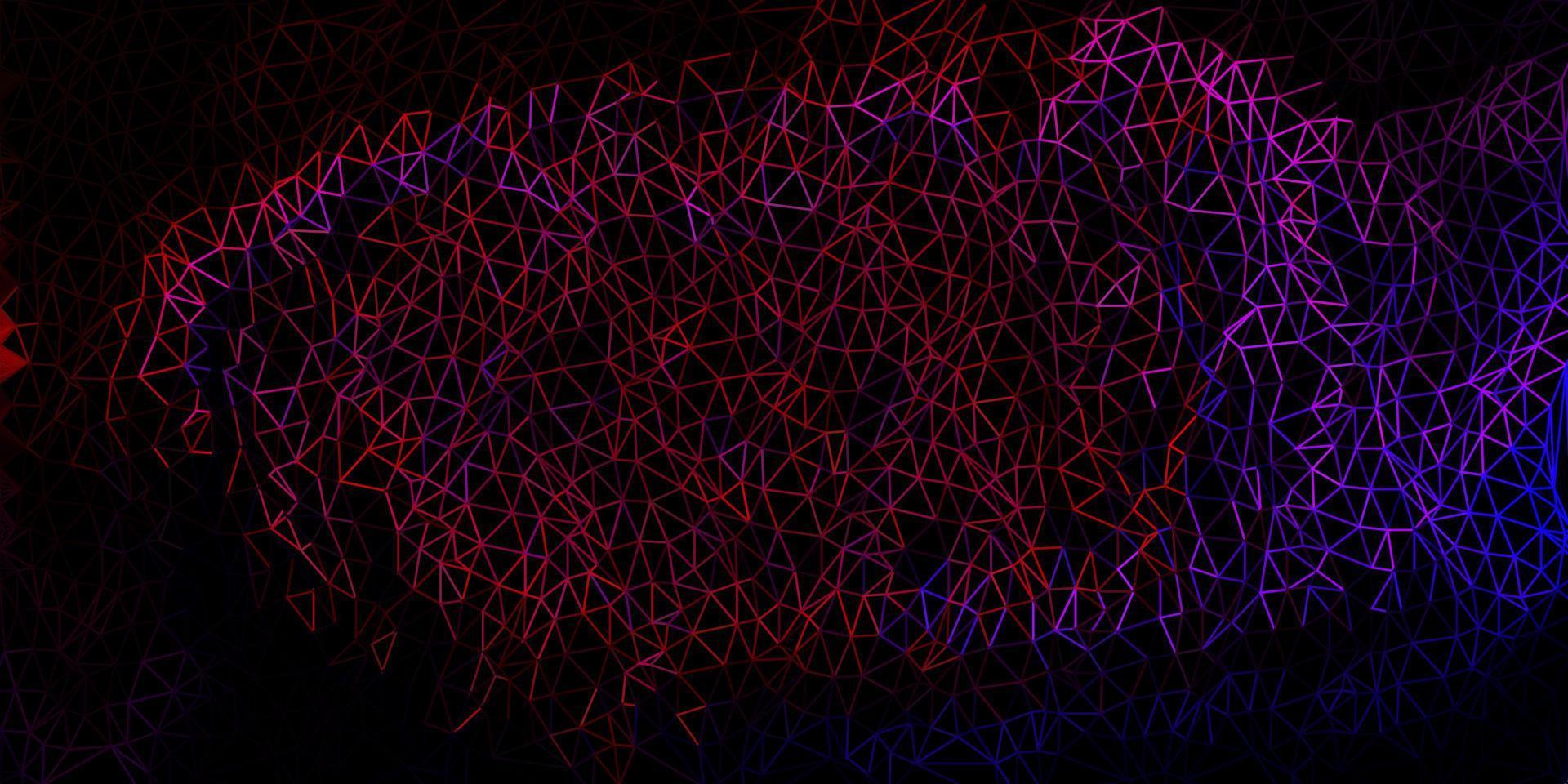 Dark pink, red vector polygonal backdrop.