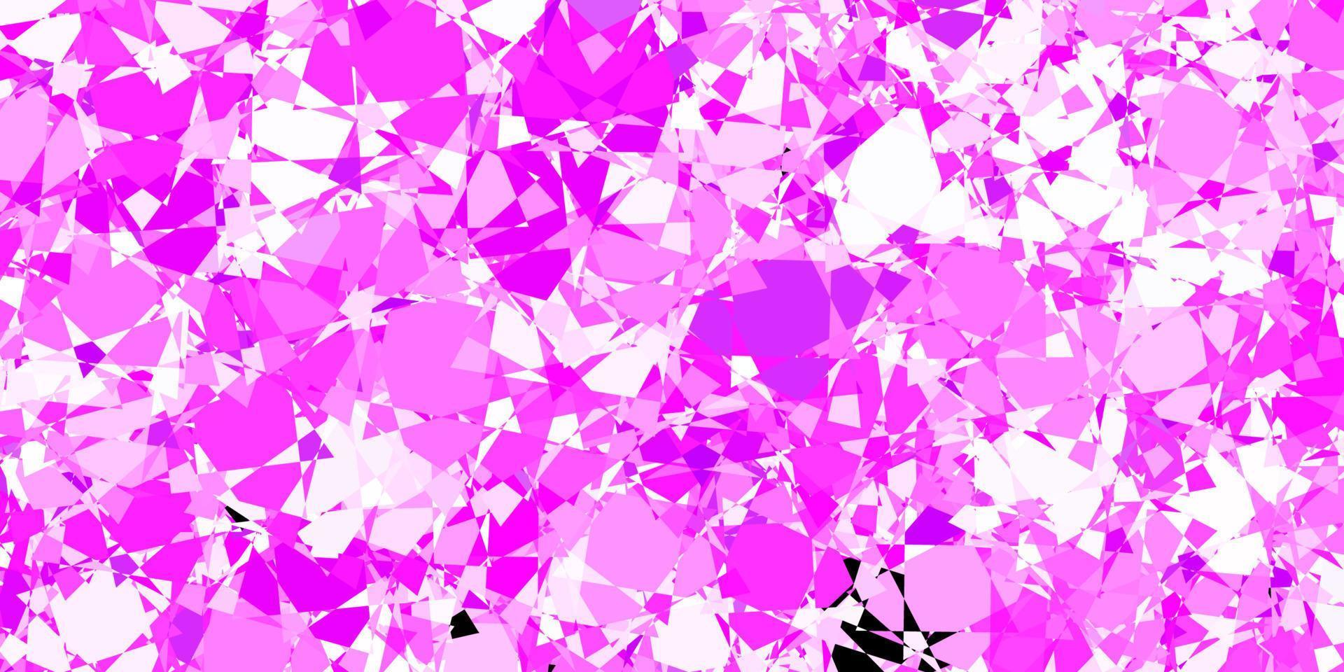 Dark Pink vector pattern with polygonal shapes.