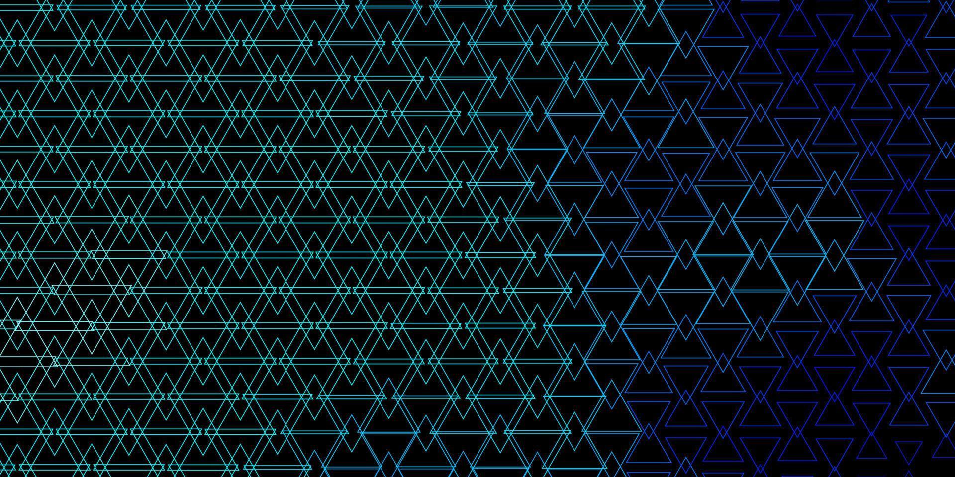 Dark Blue, Green vector template with lines, triangles.