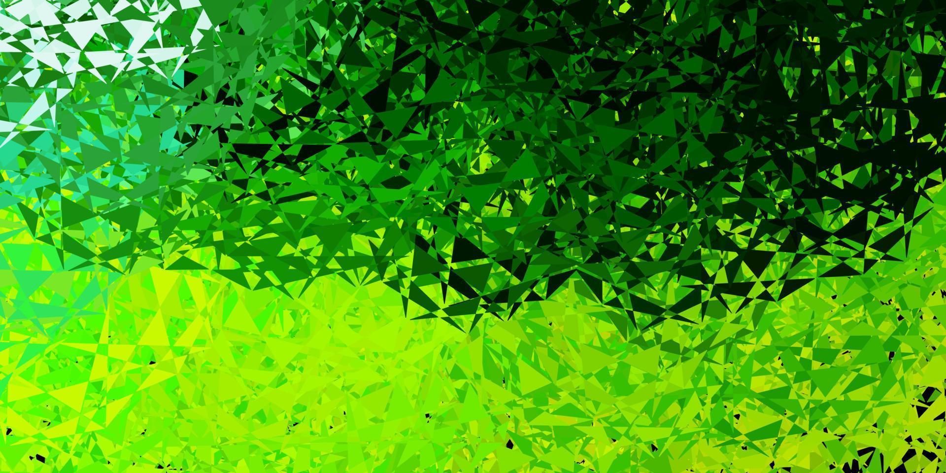 Light green, yellow vector background with polygonal forms.