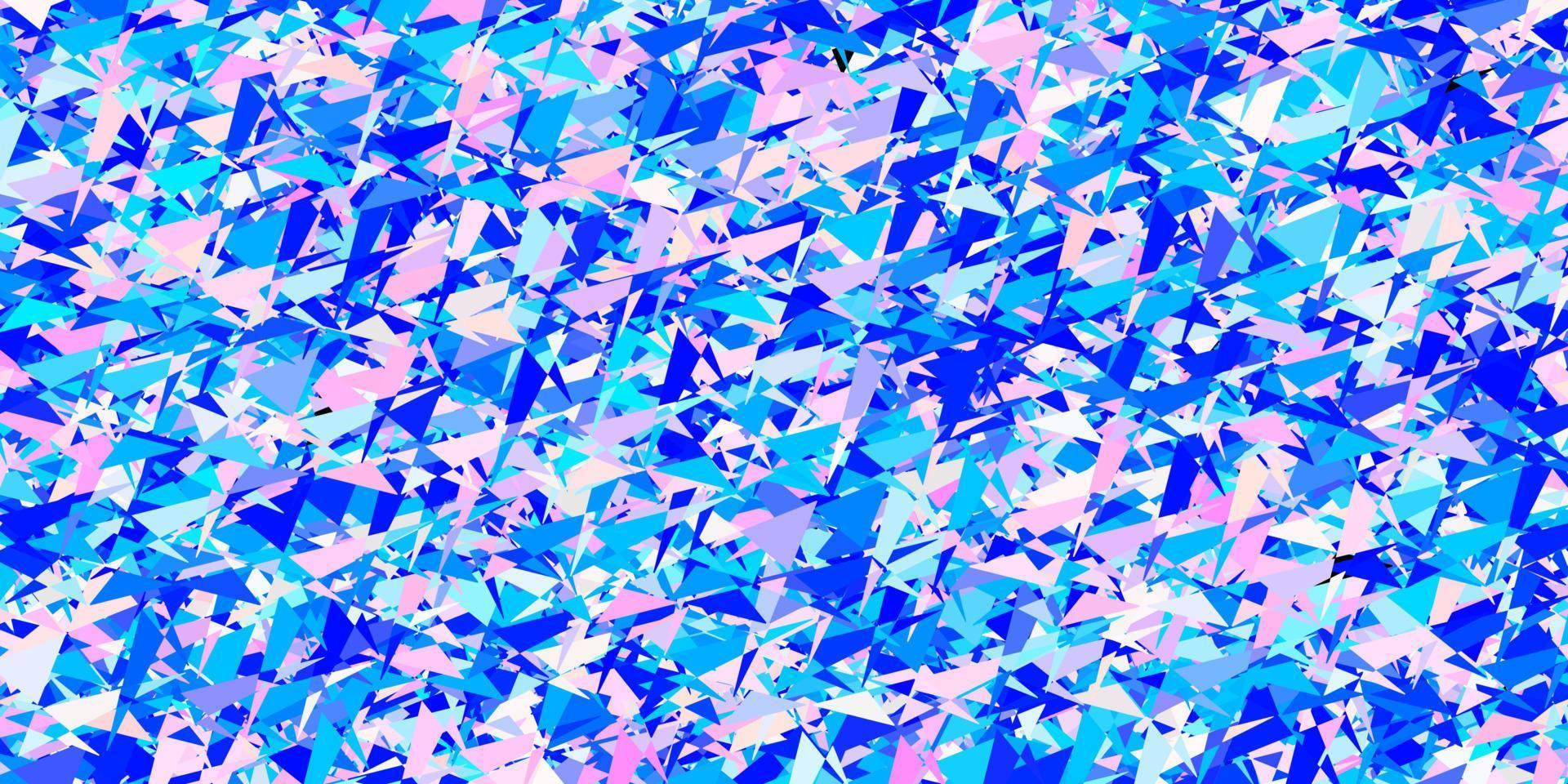 Fondo de vector rosa claro, azul con estilo poligonal.