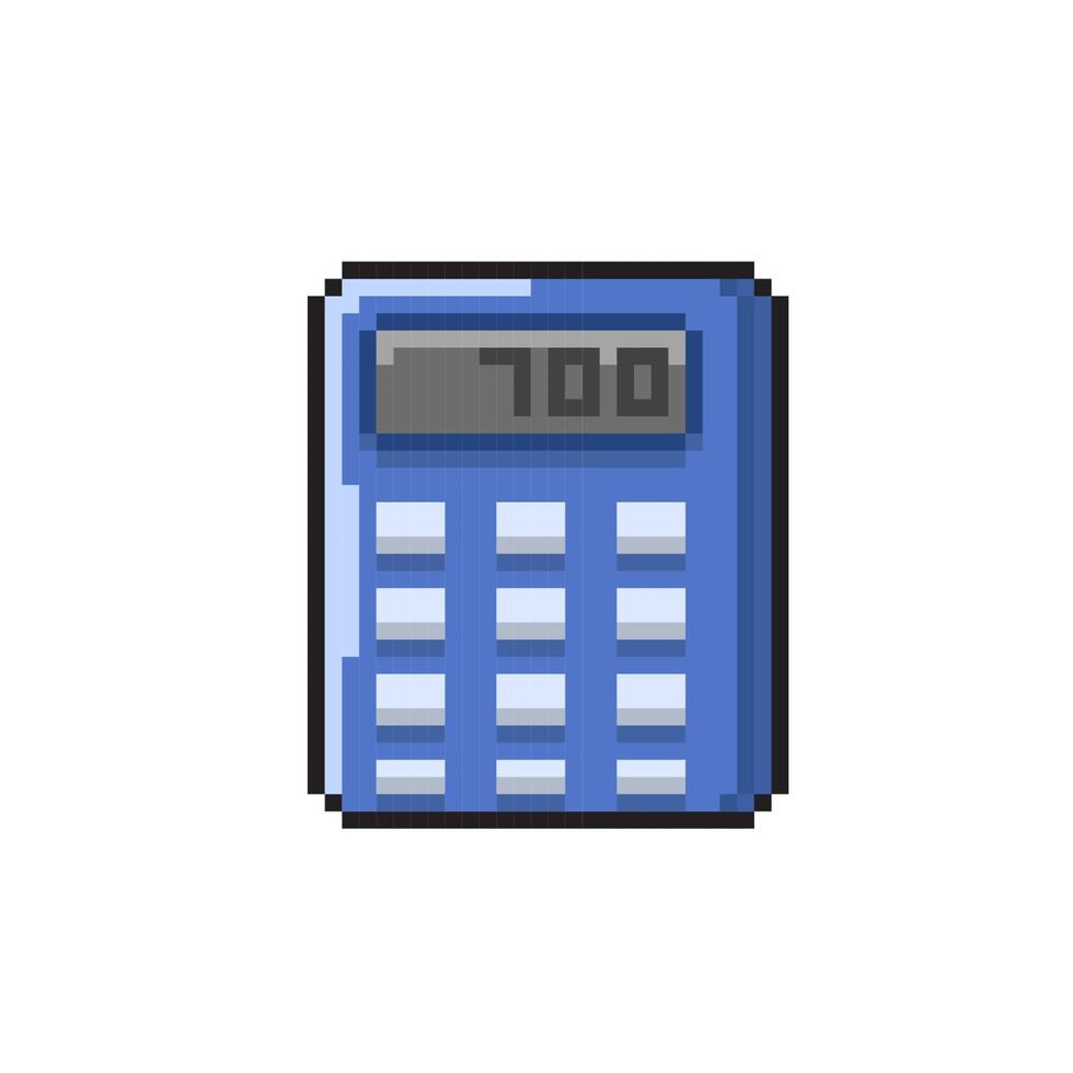 calculadora en píxel Arte estilo vector