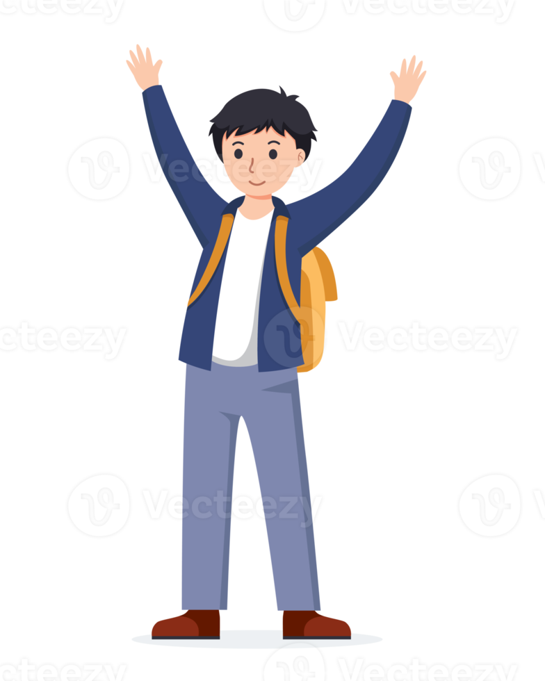 character student. Back to school , university concept png