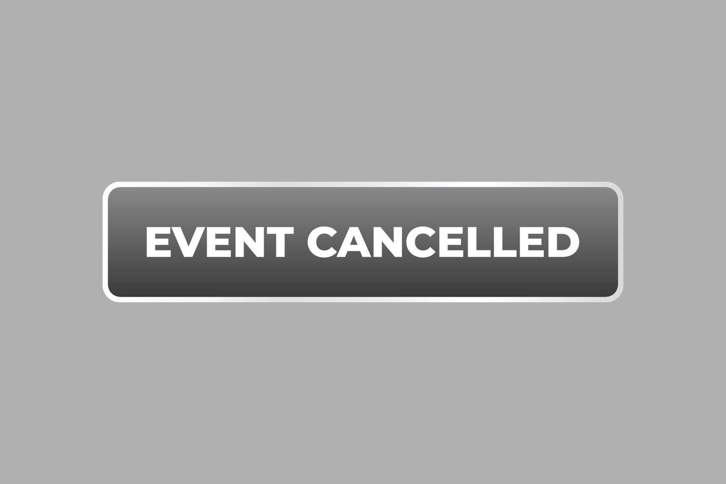 Event Canceled Button. Speech Bubble, Banner Label Event Canceled vector