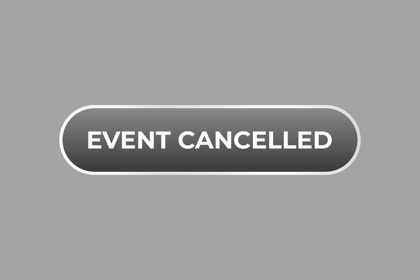 Event Canceled Button. Speech Bubble, Banner Label Event Canceled vector