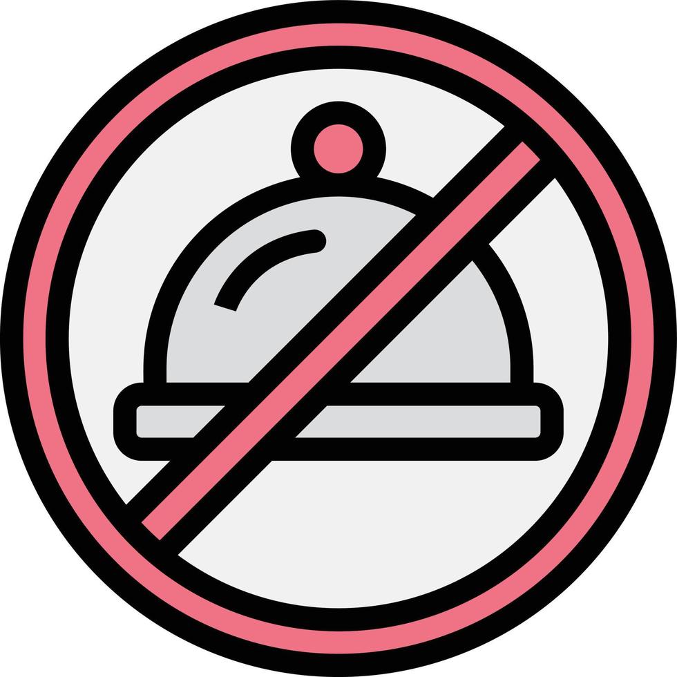 No eating Vector Icon Design Illustration