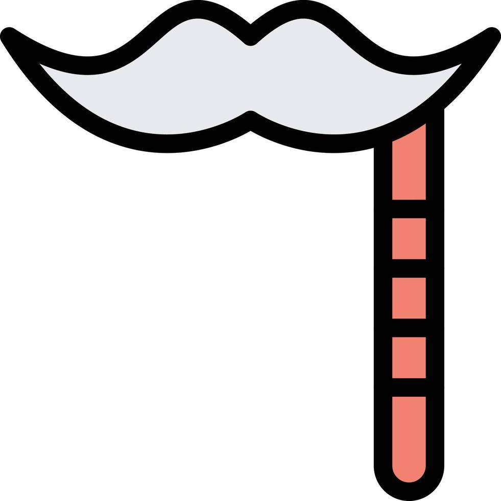 ilustración de diseño de icono de vector de bigote