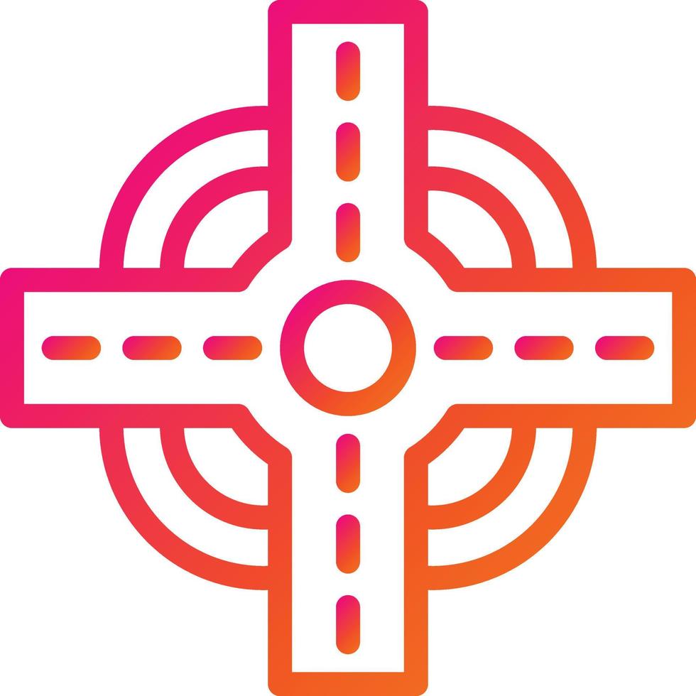 Road intersection Vector Icon Design Illustration