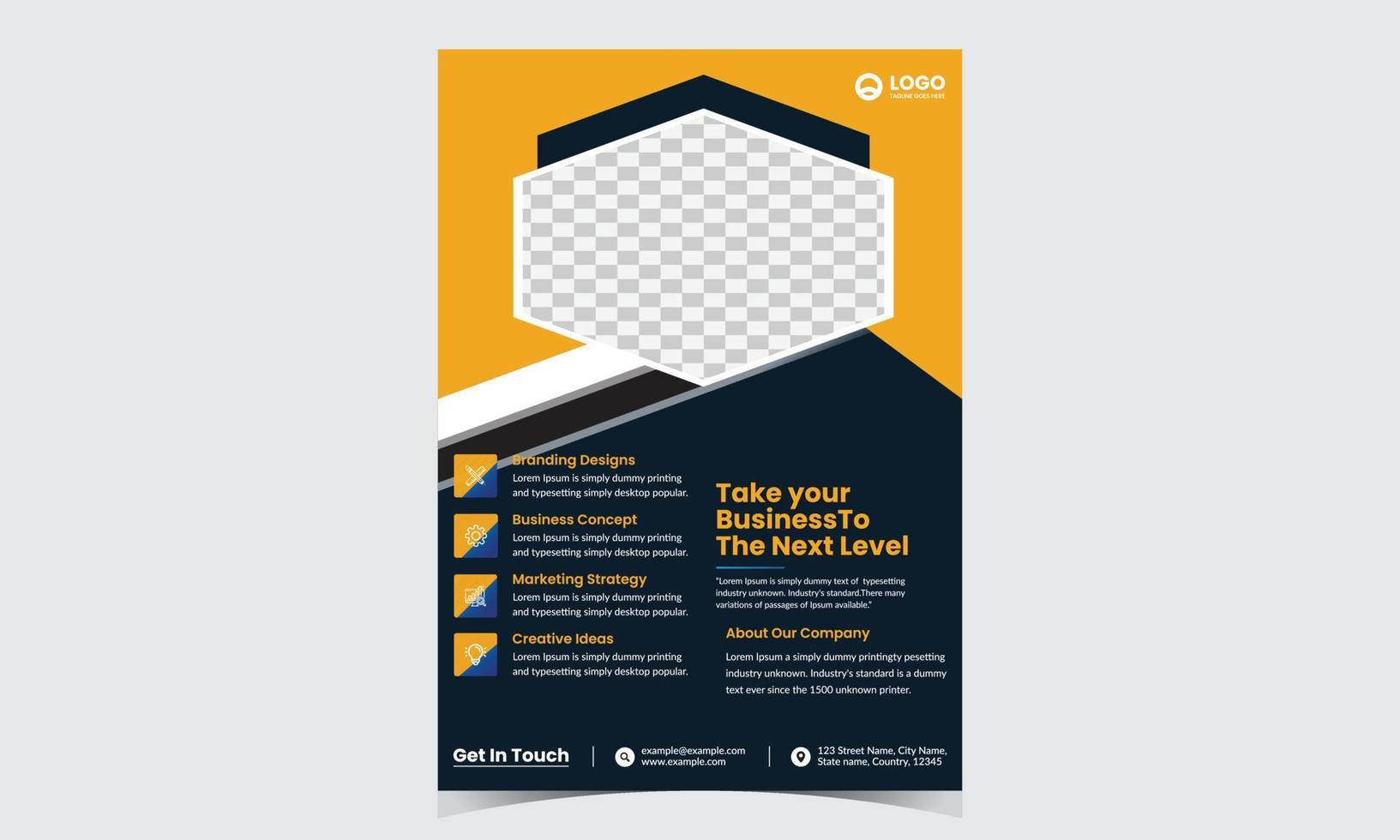 poster flyer pamphlet brochure cover design layout space for photo background, vector illustration template in A4 size