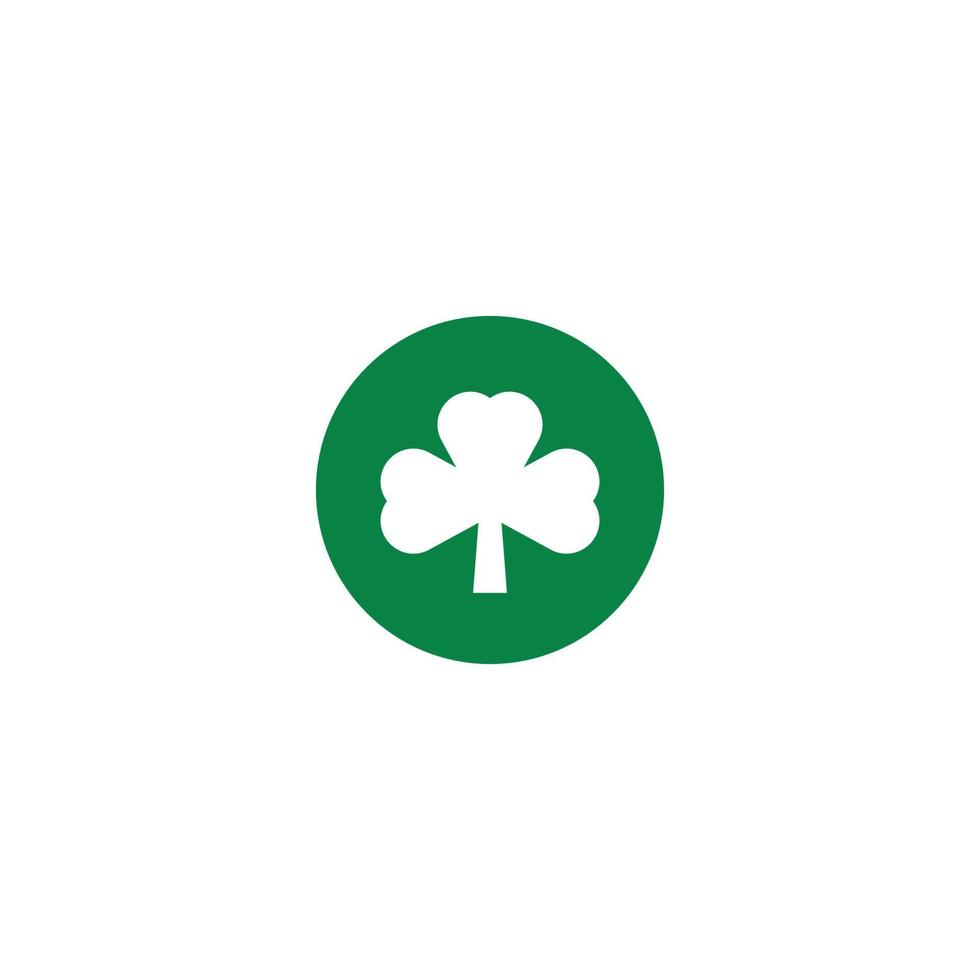 a simple Shamrock logo or icon design vector