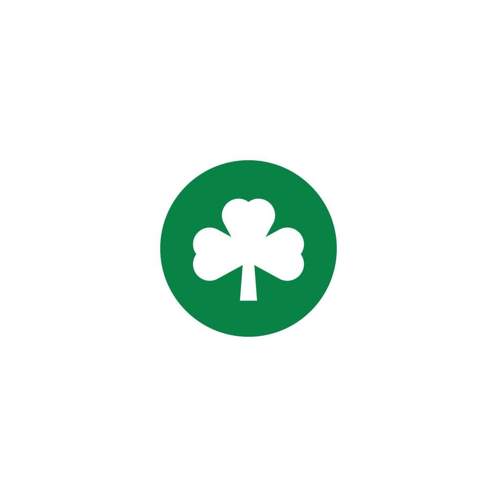 a simple Shamrock logo or icon design vector