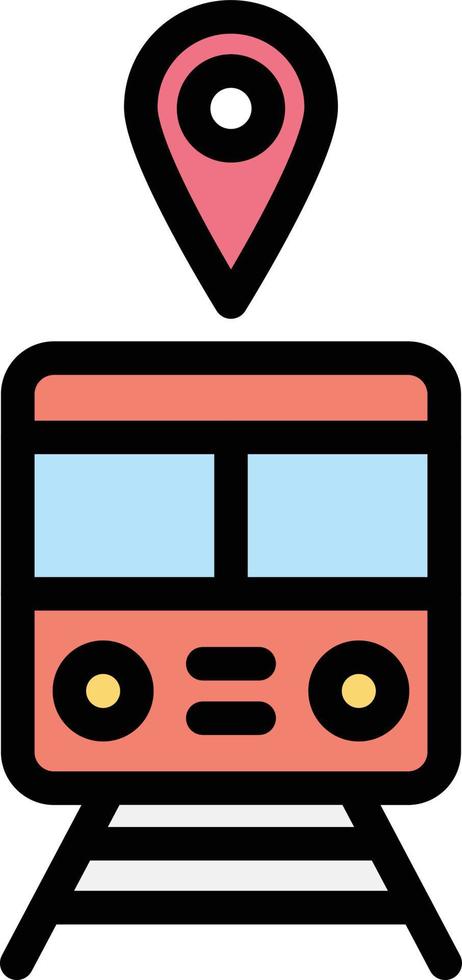 ilustración de diseño de icono de vector de estación de tren