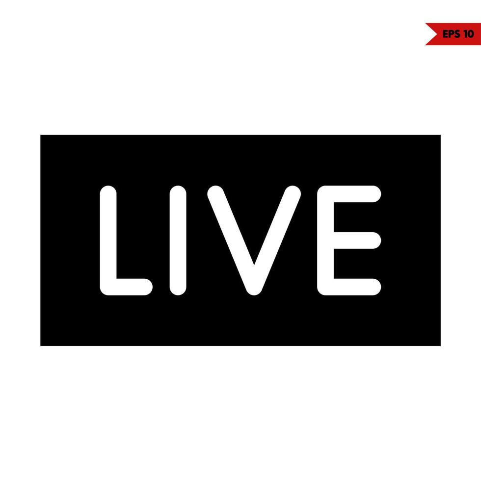 live in frame glyph icon vector
