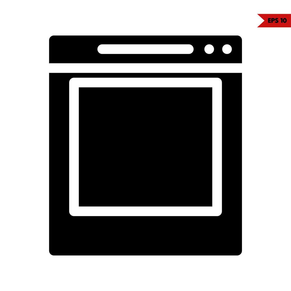 monitor glyph icon vector