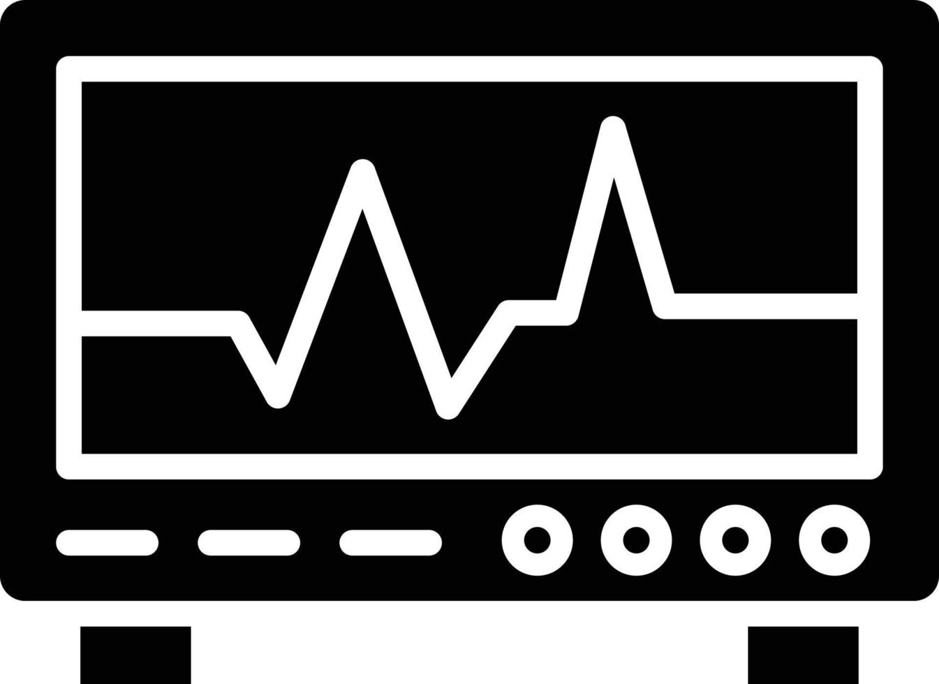 Ilustración de diseño de icono de vector de monitor de ecg