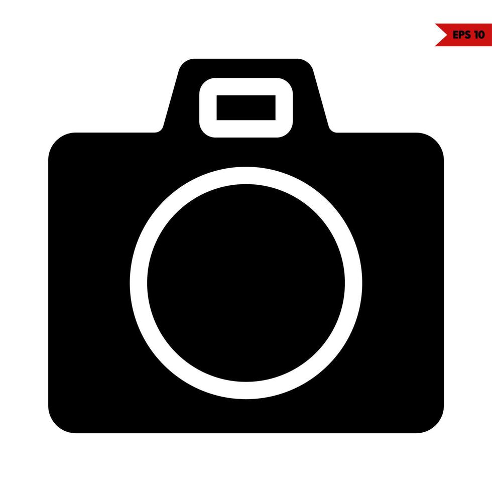 camera glyph icon vector