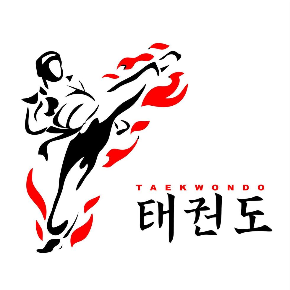 logos y símbolos acerca de taekwondo vector