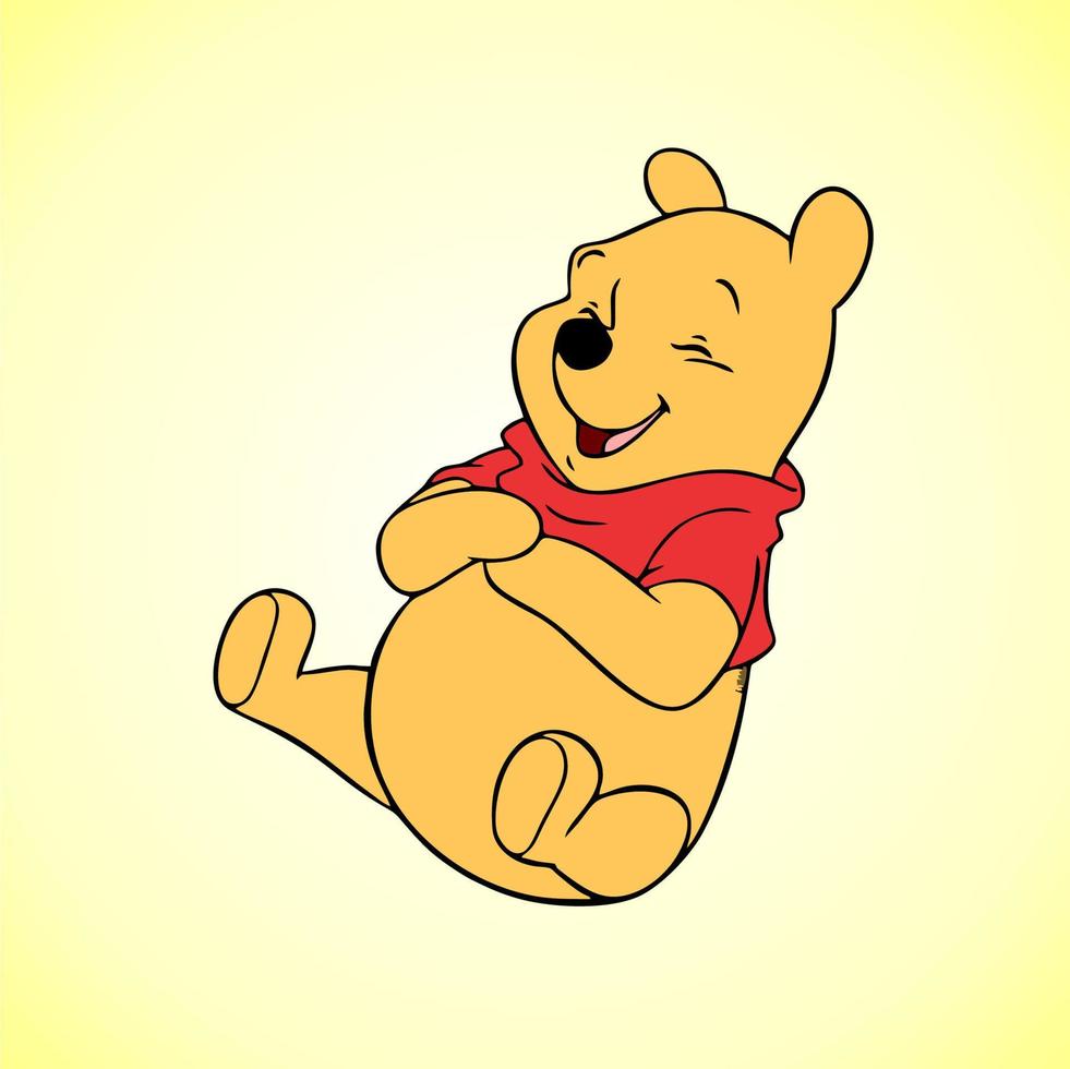 Winnie the pooh cutteness vector