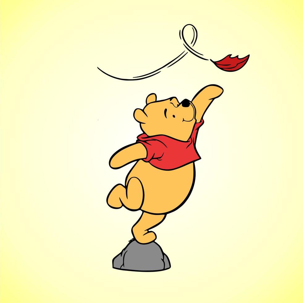 Winnie the pooh cutteness vector