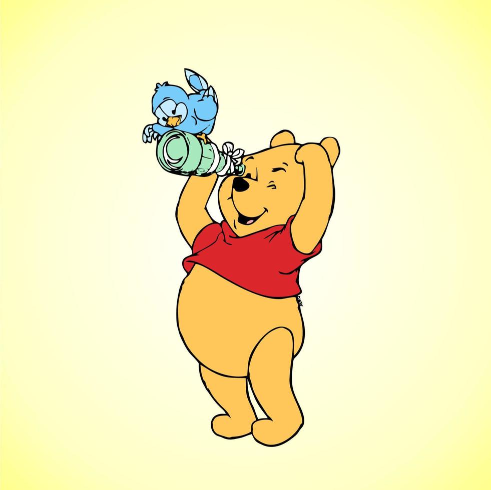 Winnie the pooh cutteness vector