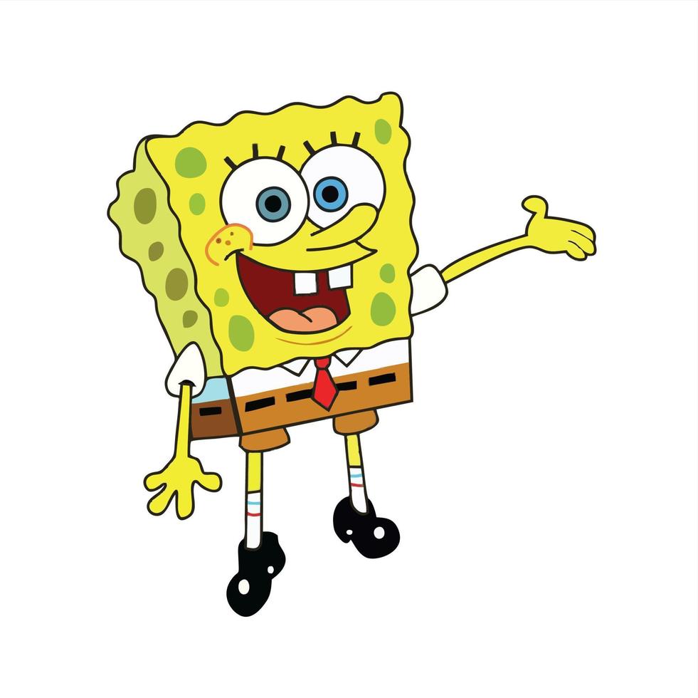 spongebob squarepants cuteness and poses vector