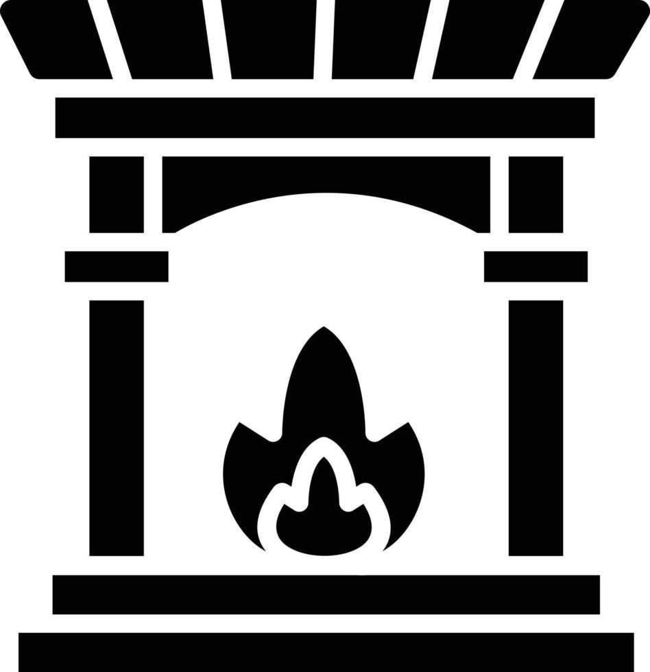 ilustración de diseño de icono de vector de chimenea