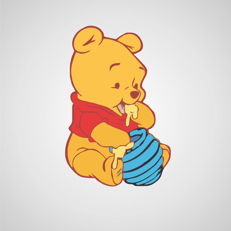 Winnie el pooh ternura vector