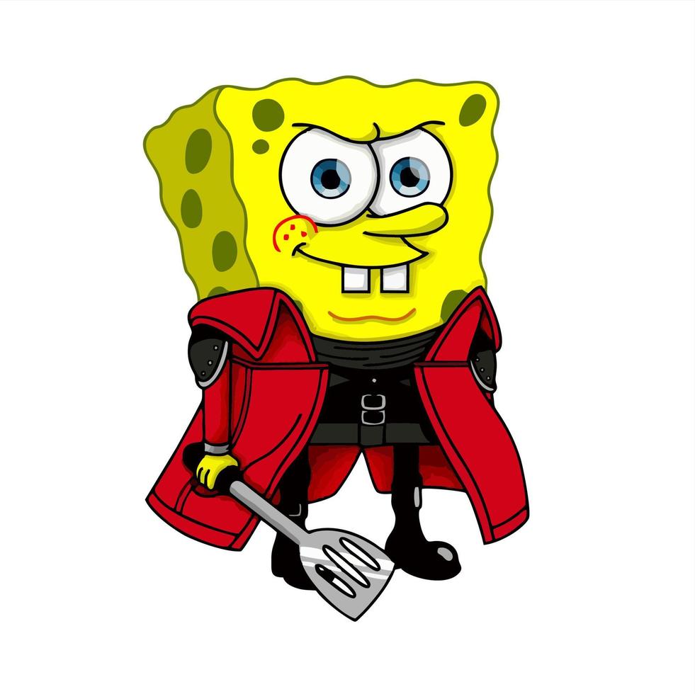 spongebob squarepants cuteness and poses vector