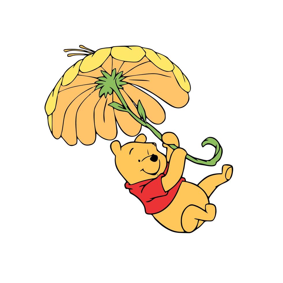 Winnie the pooh cutteness vector