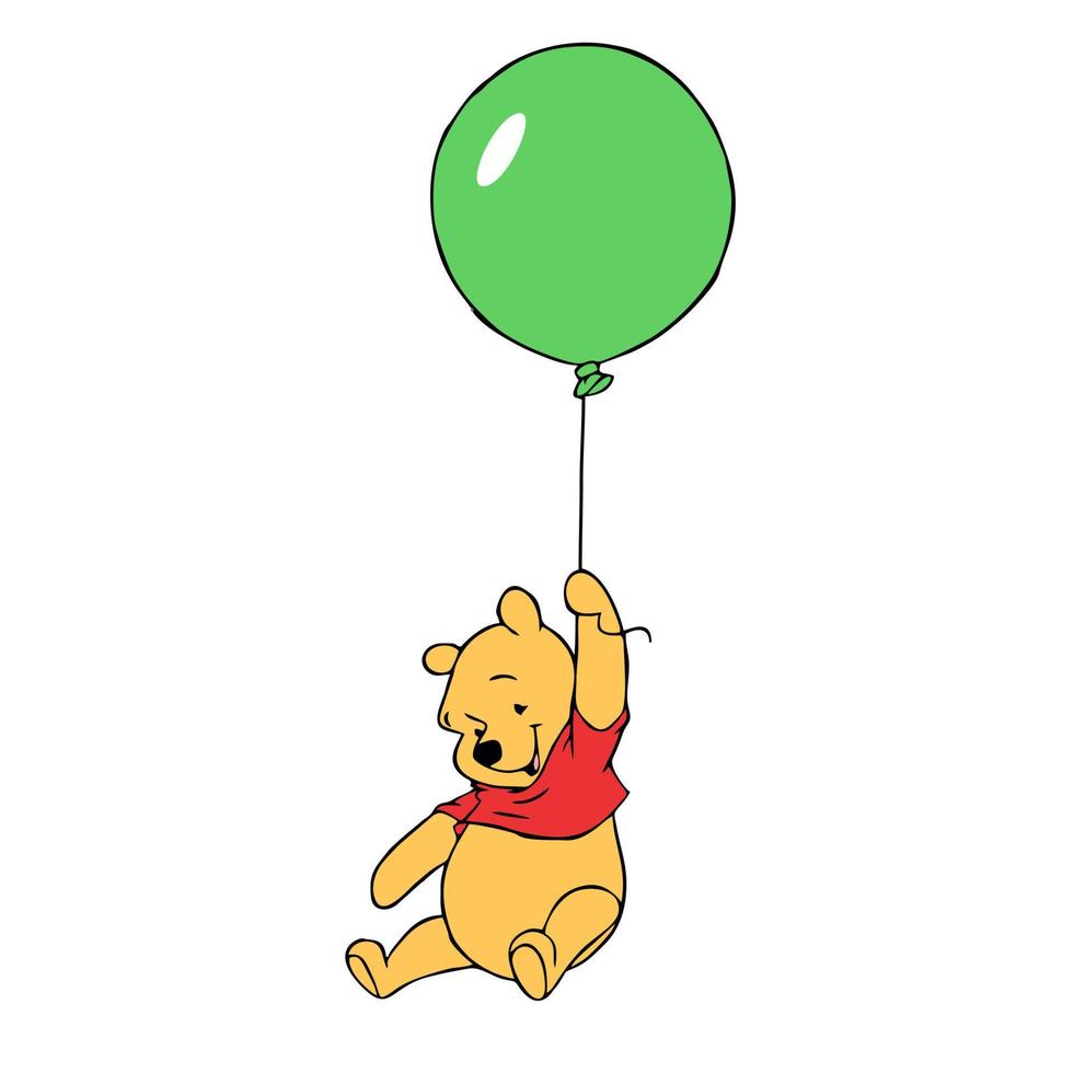 Winnie the pooh cutteness vector