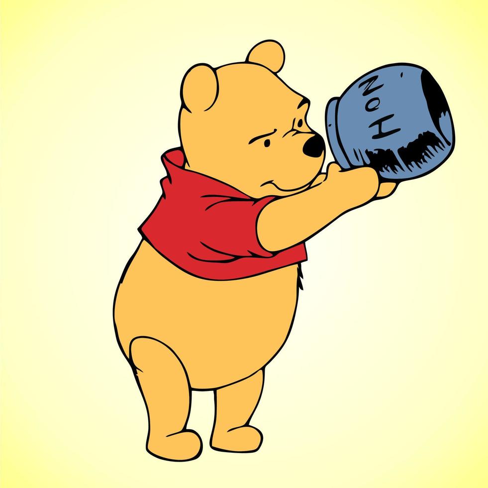 Winnie the pooh cutteness vector