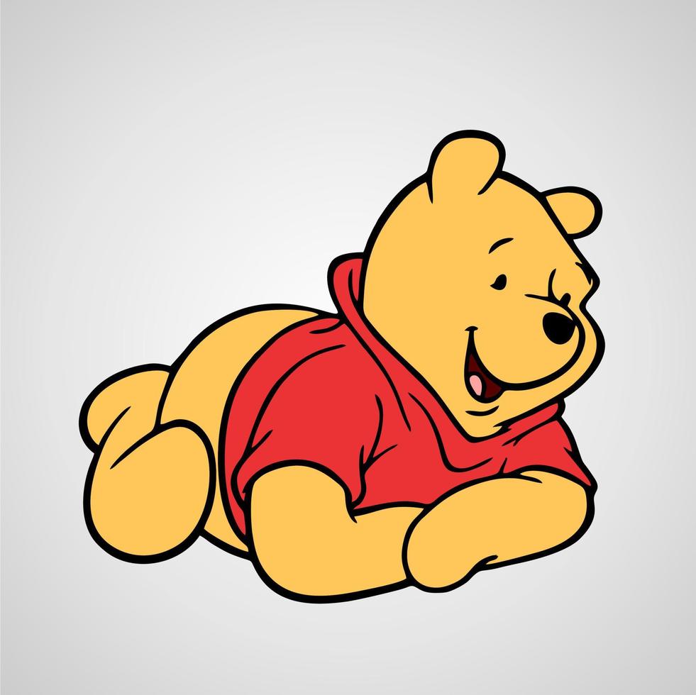 Winnie the pooh cutteness vector