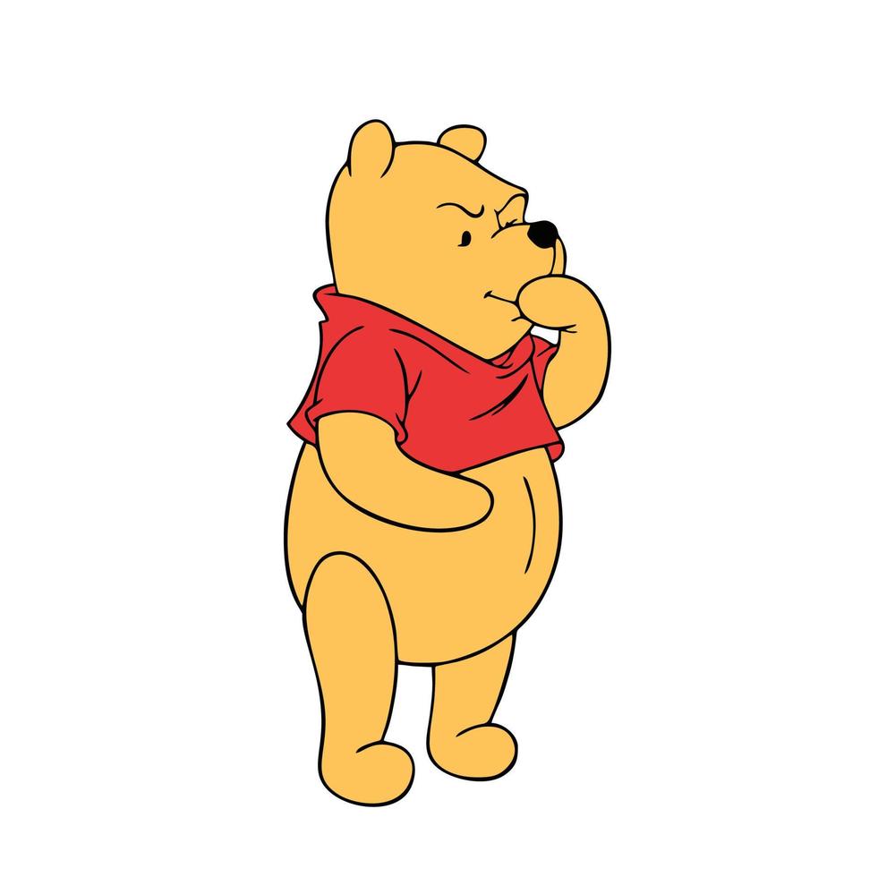 Winnie el pooh ternura vector