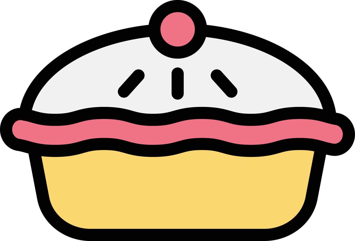 ilustración de diseño de icono de vector de pastel
